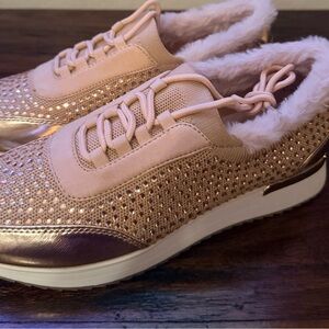 Women's  Rose Gold and Pink Sneakers